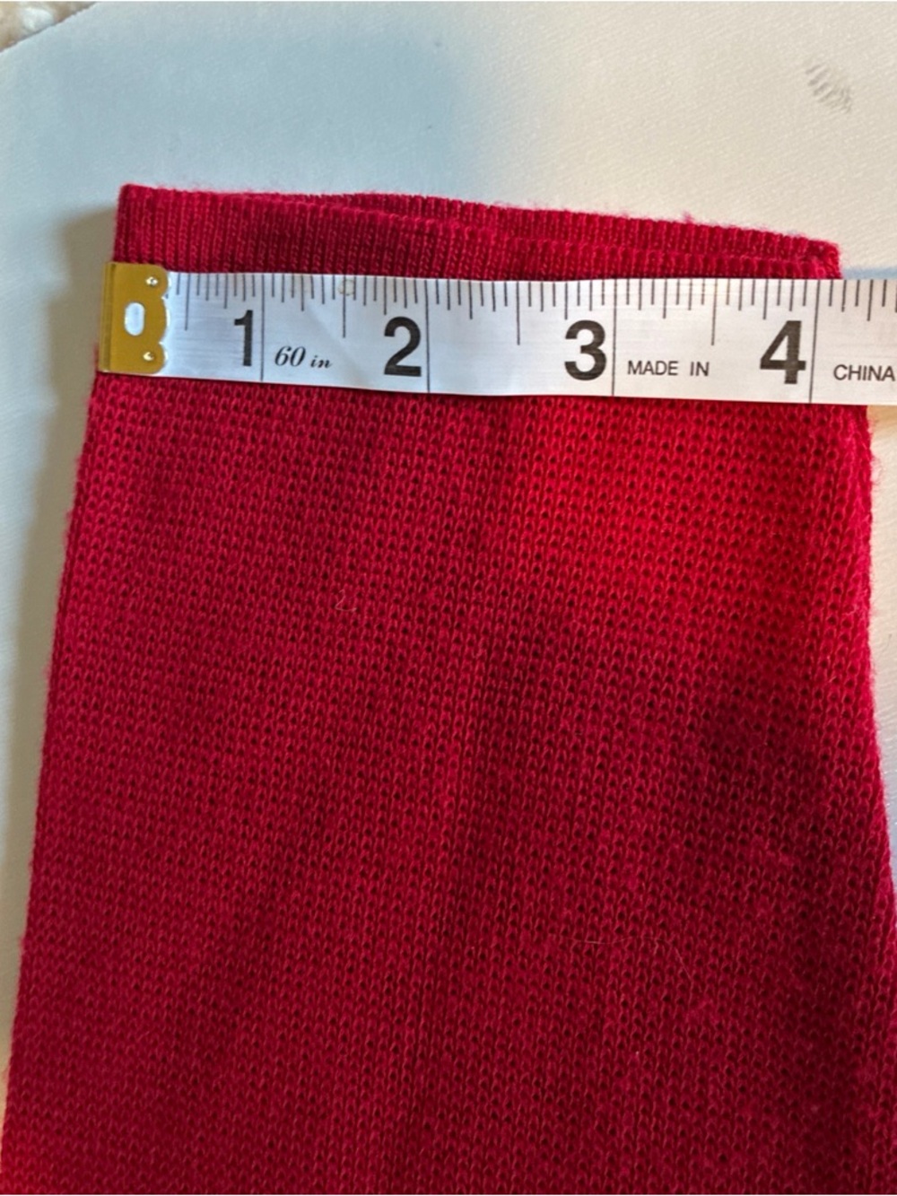 Leslie Fay Red Crewneck Sweater with Black Collar - Picture 12 of 15